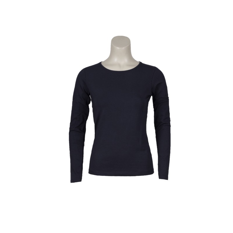 hout Flash sieraden T-shirt basic lange mouw donkerblauw | Rosedale Collections