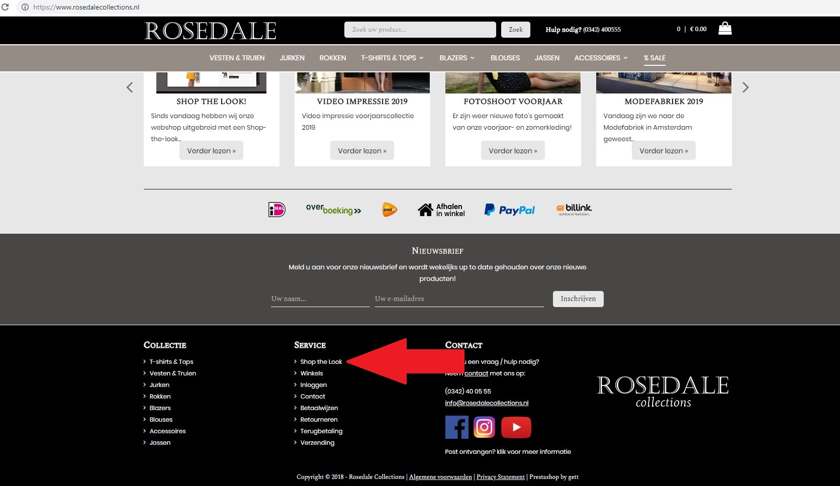 Shop the look in footer webshop www.rosedalecollections.nl